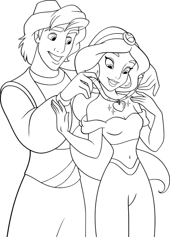 Aladdin et Jasmine dessin