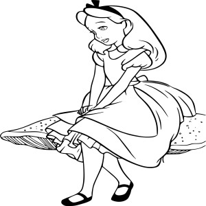 Alice sur un champignon