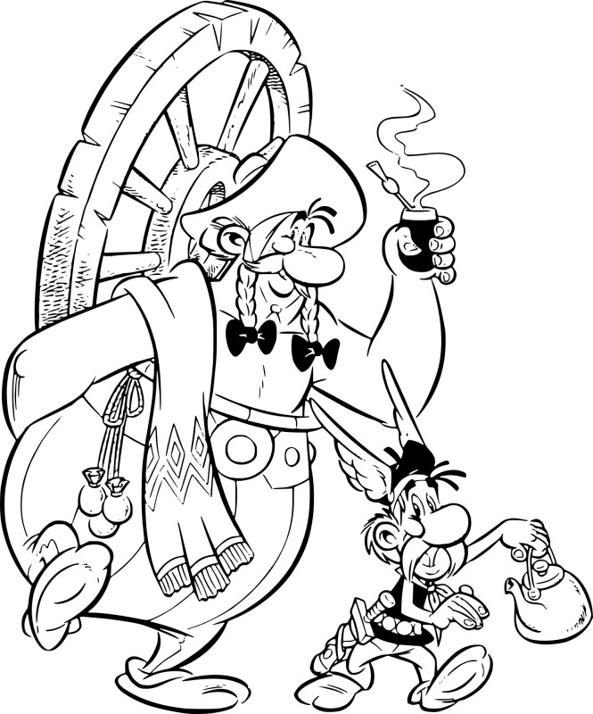 Coloriage Asterix et Obelix gratuit à imprimer