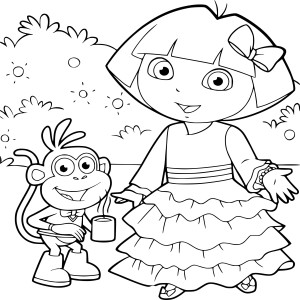 Babouche et Dora dessin