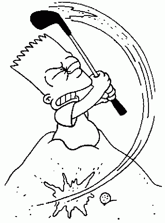 Bart joue au Golf