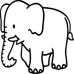 Bébé éléphant dessin