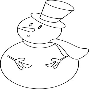 Bonhomme de neige facile dessin