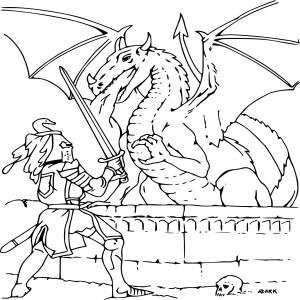 Chevalier et dragon