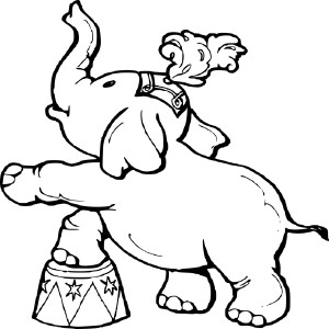 Cirque éléphant dessin