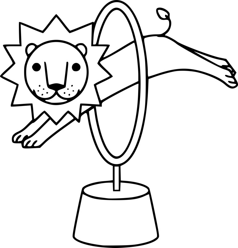 Cirque lion dessin