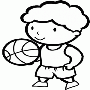 Enfant joue au Basketball