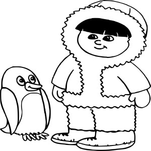 Esquimau et pingouin
