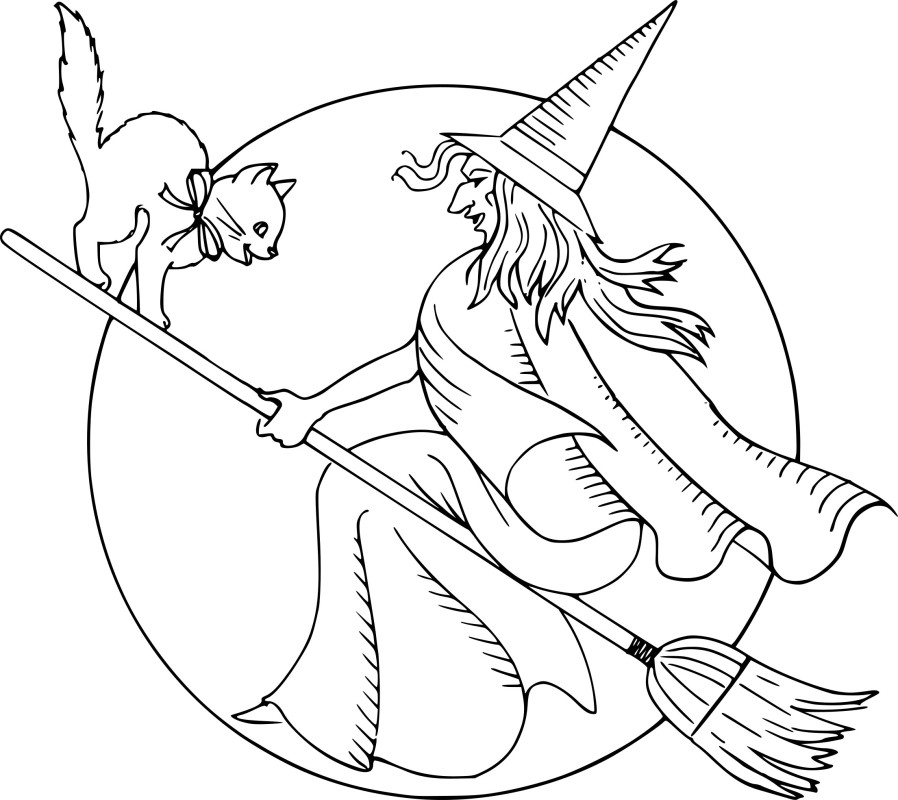 Halloween sorcière dessin