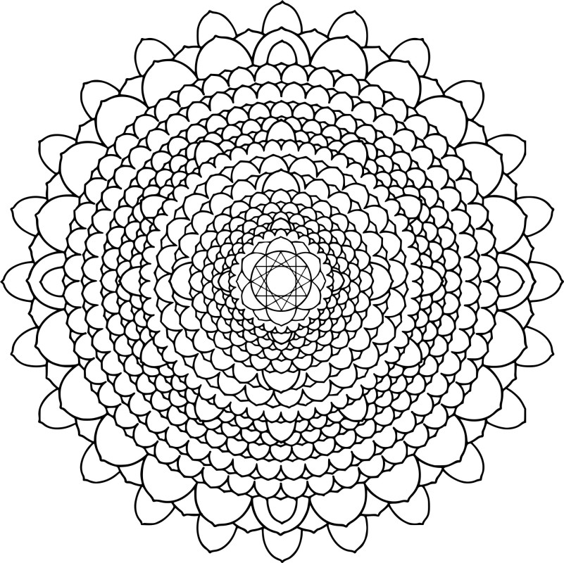Mandala difficile dessin