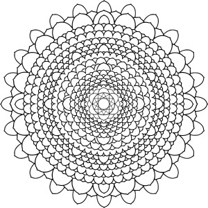 Mandala difficile dessin