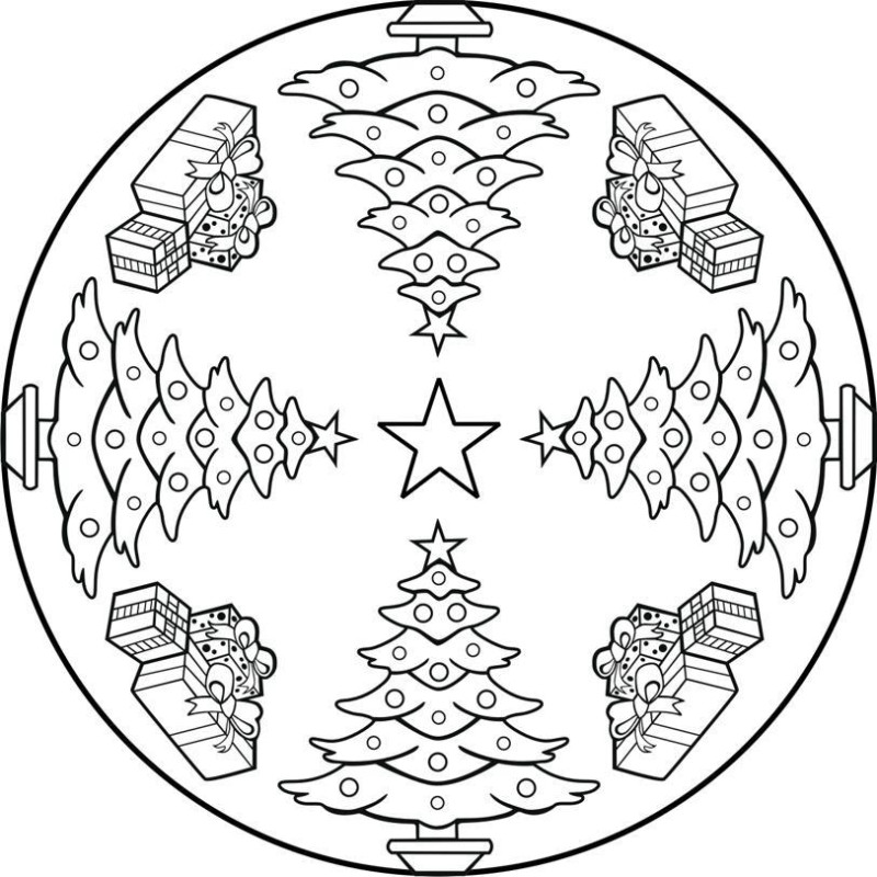 Mandala noel dessin