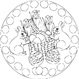 Mandala Paques dessin