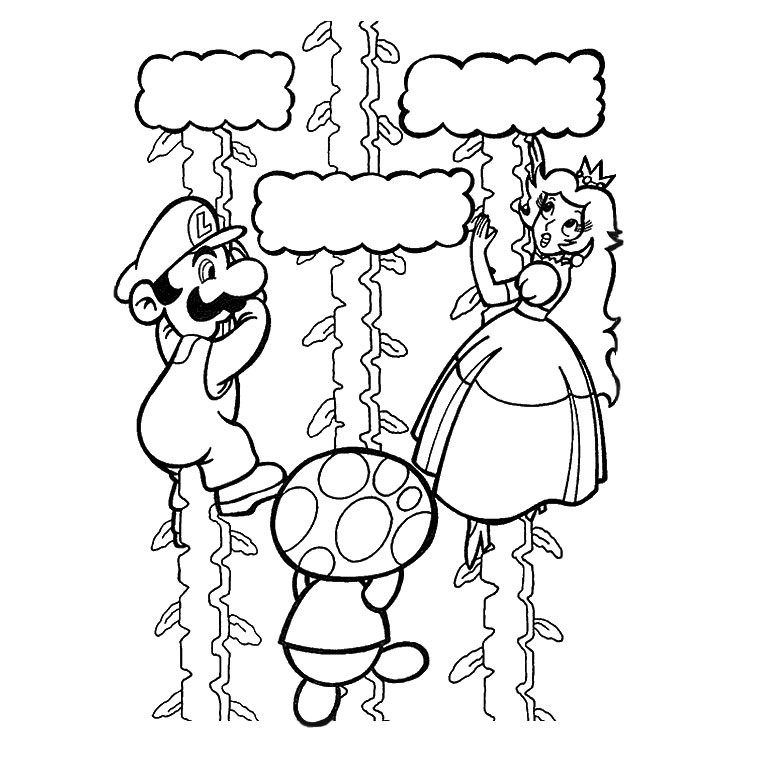 Mario Peach et Toad