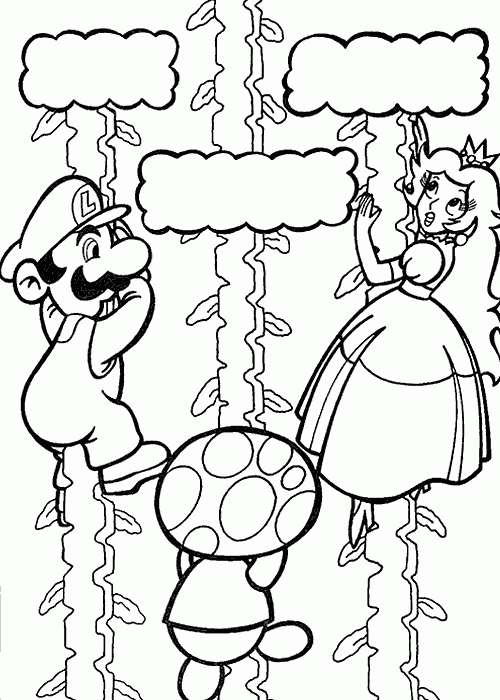 Mario Toad et Peach