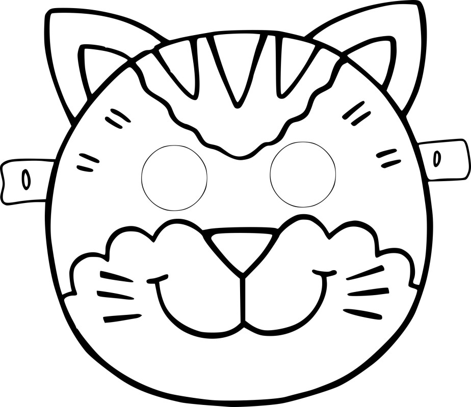 Masque chat dessin
