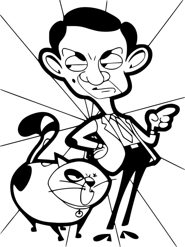 Mr Bean et son chat
