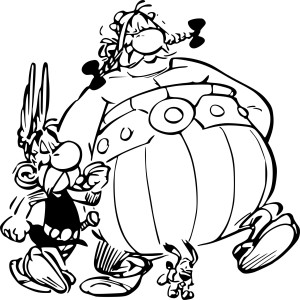Obelix et Asterix dessin