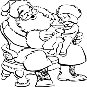 Pere Noel et un enfant