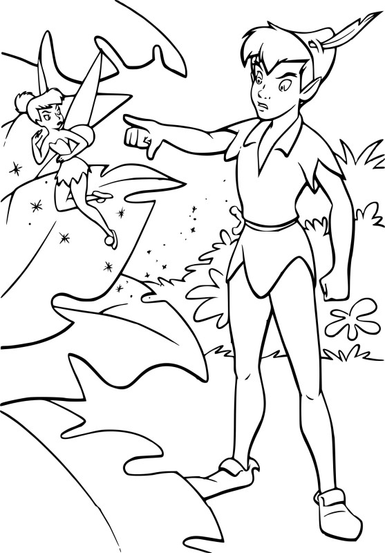 Peter Pan et clochette dessin