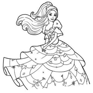 Princesse Barbie avec une robe