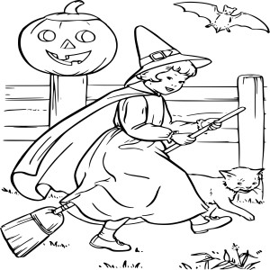 Sorcière Halloween dessin