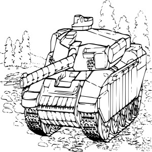 Tank militaire dessin