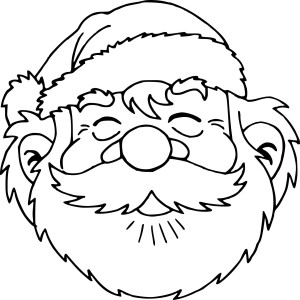 Tête Père Noël dessin