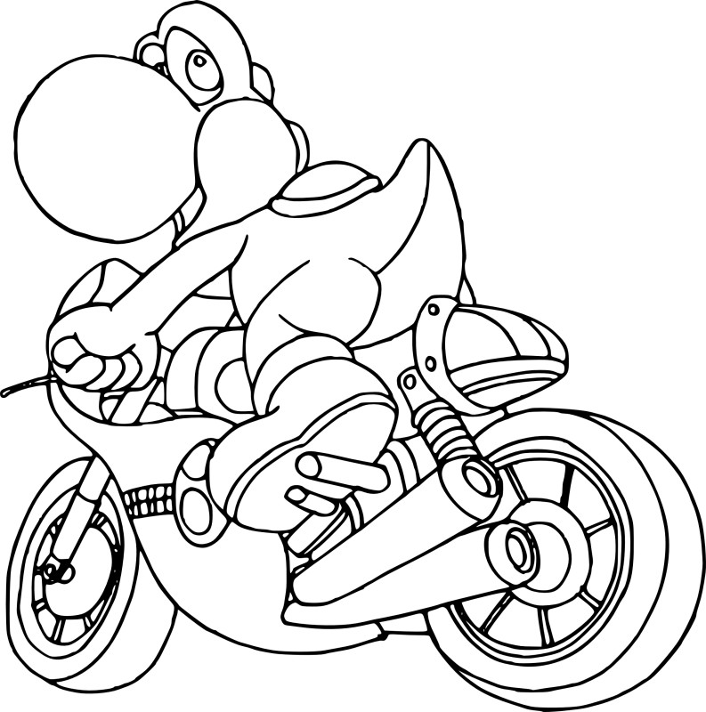 Yoshi en moto