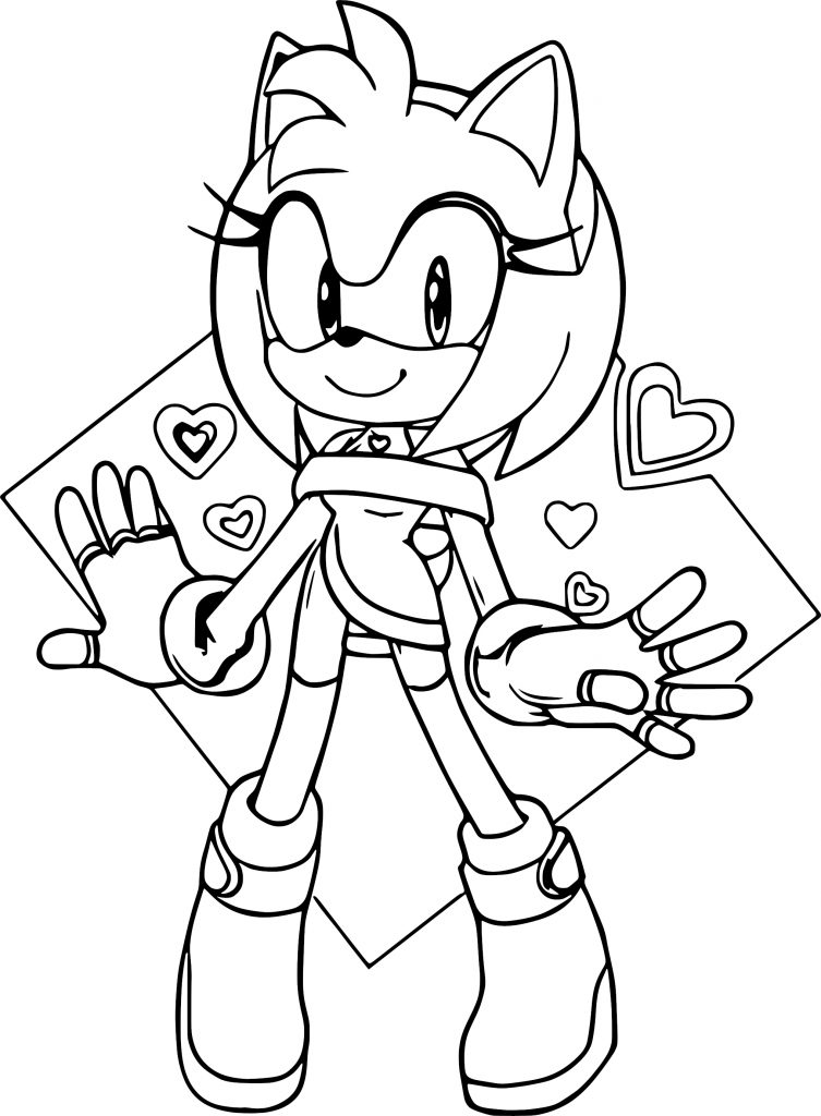 Coloriage Amy Rose dans Sonic