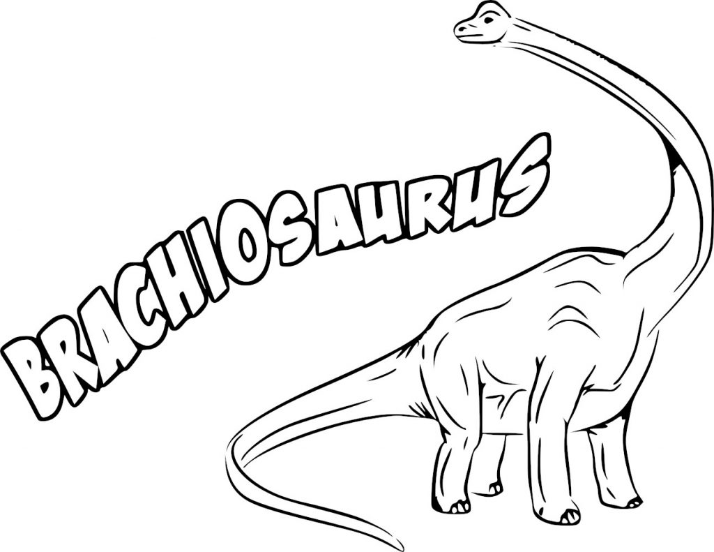 Coloriage dinosaure Brachiosaure