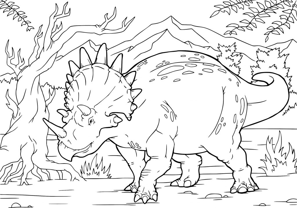 Coloriage Torosaurus dinosaure