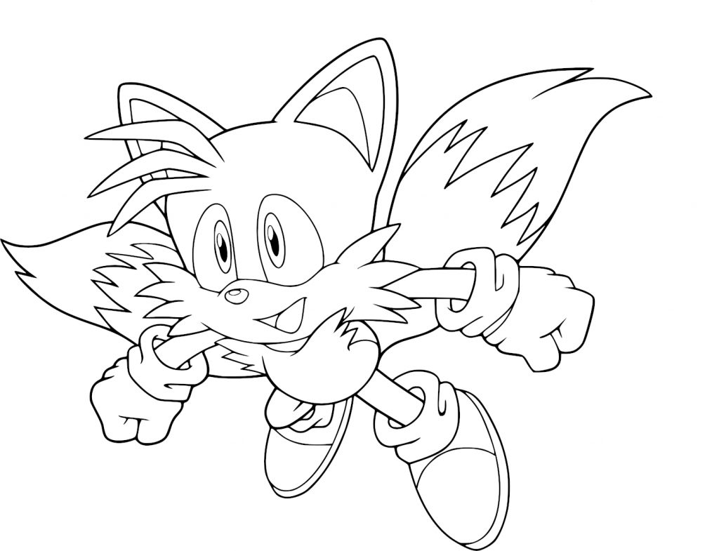 Coloriage tails ami de Sonic
